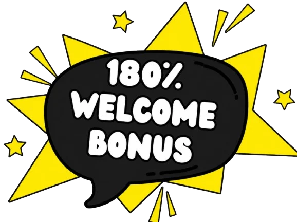 welcome bonus of 180%